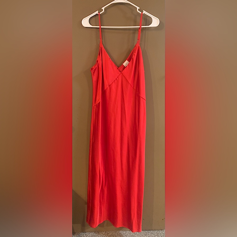 NWOT a new day Red Maxi Slip Dress - Picture 2 of 6